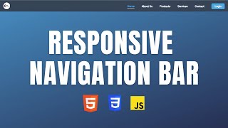 Responsive Navigation Bar Tutorial [upl. by Yrrep]