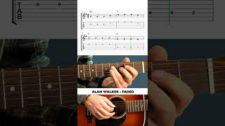 Alan Walker  Faded  EASY Guitar Tutorial [upl. by Rehoptsirhc]