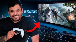 LIGUEI MEU PLAYSTATION 5 EM UMA TELA DE CINEMA IMAX  FOI INCRÍVEL 😱 [upl. by Sternick]