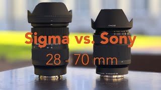 The best 2870 Lens  Sigma 2870 F28 vs Sony 2870 F3556 Kit Lens  Image comparison  Review [upl. by Kohn428]