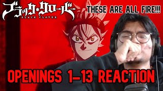 THIS ANIME ONLY HAS BANGERS  Black Clover Openings 113 REACTION [upl. by Anetsirhc]