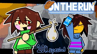 Chara and Frisk On the Run  Undertale Animation 20k SPECIAL [upl. by Aribold]