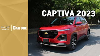 Captiva 2023  Ficha técnica  La nueva suv familiar  Car One Chevrolet [upl. by Elletnahc]