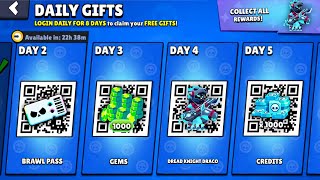 DAILY GIFTS QR CODES 🥳  BRAWL STARS QR CODES 2024 🎁  BRAWL STARS NEW UPDATE [upl. by Ahsiekar]