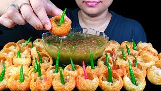 ASMR EATING SPICY PANI PURI CHALLENGE  GOLGAPPA CHALLENGE  FUCHKA CHALLENGE  PANIPURI EATING ASMR [upl. by Mapes]