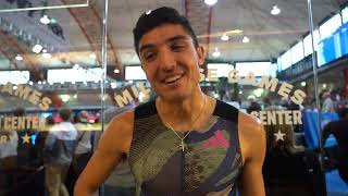 Bryce Hoppel Clocks US Season Lead In Mens 800m At Millrose Games 2024 [upl. by Yrad]