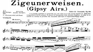 Sarasate  Zigeunerweisen Op 20 Gypsy Airs  Piano Accompaniment [upl. by Ardnasirhc]