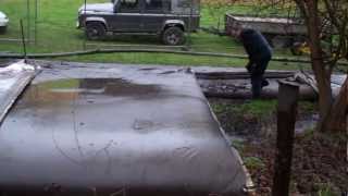 pumping silt into silt bags for dewatering [upl. by Eelyam]