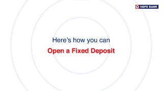 How to open a Fixed Deposit using HDFC Bank MobileBanking App [upl. by Claudell462]