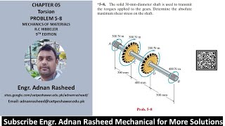 58 Chapter 5 Torsion  Mechanics of Material Rc Hibbeler [upl. by Jaquelin]