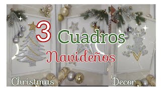 3 CUADROS NAVIDEÑOS ideas para navidad 🎄 Christmas manualidades 🎄2023christmasdiy [upl. by Leeann665]