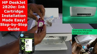 HP DeskJet 2820e Ink Cartridge Installation Made Easy StepbyStep Guide [upl. by Case]