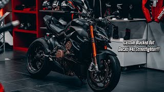 Custom Dark Stealth Ducati V4 Streetfighter  New Mods [upl. by Imled971]