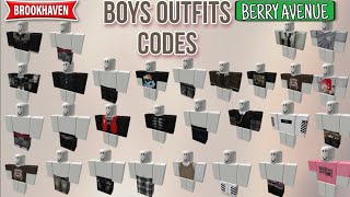 Roblox Boys Outfits Codes For Brookhaven RP Berry Avenue and Bloxburg [upl. by Analim656]