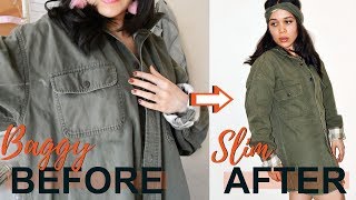 HOW TO EASILY amp SEAMLESSLY RESIZE YOUR OVERSIZED JACKET [upl. by Anaicul]