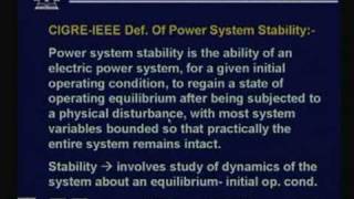 Lecture  33 Power System Stability  I [upl. by Queen68]