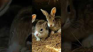 Baby Bunnies’ Nap Time❤️️😍😍🐶🐱 cuteanimal bunny rabbit [upl. by Yole]