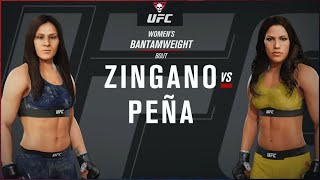 Zingano vs Pena UFC Womens Bantamweight Bout Simulation 071024 [upl. by Alburg]