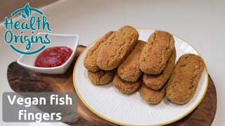 Baked Vegan Fish Fingers made from soy beans [upl. by Tsirhc]