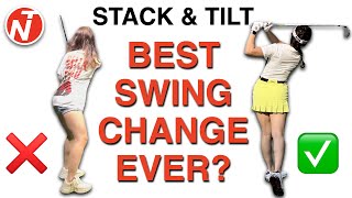 STACK amp TILT  BEST SWING CHANGE EVER  GOLF TIPS  LESSON 233 [upl. by Bosson]