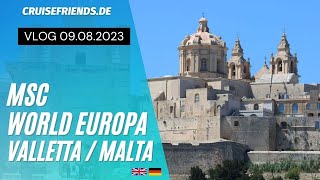 MSC World Europa  Vlog 4  Valletta  Malta  Tour to Mdina with Hop On Bus  Kreuzfahrt Cruise [upl. by Mihe379]