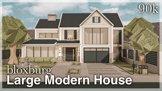 Bloxburg  Large Modern House Speedbuild exterior [upl. by Amandie]