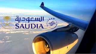 Saudia Business Class  A330300  Jeddah ✈ Hyderabad India Rajiv Gandhi [upl. by Ahsinaj]