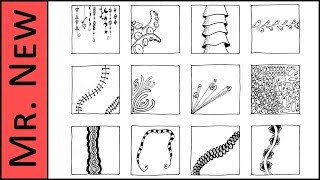 Another 12 Easy Zentangle Doodle Patterns  Weekly Zentangle Tutorial Vol 05 [upl. by Eseuqcaj860]