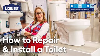 How to Repair amp Install a Toilet  DIYU by Lowes [upl. by Salinas]