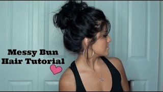 The Perfect Messy Bun Hair Tutorial [upl. by Ellebanna491]