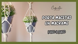 Porta macetas en 15 minutos MACRAME plantas colgantes 💐 [upl. by Raynell]