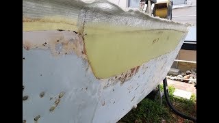 Aquasport 222 Flatback part 5 Transom core installed [upl. by Oiramrej12]