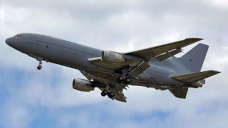 Royal Air Force TriStar Lockheed KC1 taxi and takeoff form AMS Schiphol [upl. by Twitt]