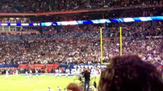 New NFL commercial amp Live from the Stands Tracy Porter intercepts Peyton Manning in Superbowl XLIV [upl. by Atirres424]