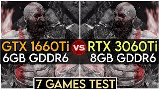 GTX 1660 ti vs RTX 3060 ti  Test In 7 Games  How Big Difference [upl. by Fidelas]