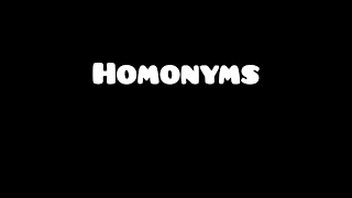 What Is Homonyms English Grammar easy englishgrammarconnection9556 [upl. by Launamme]