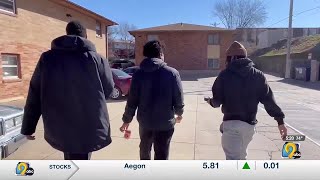 Univ of Iowa football players partner up with Meals on Wheels [upl. by Nosecyrb]