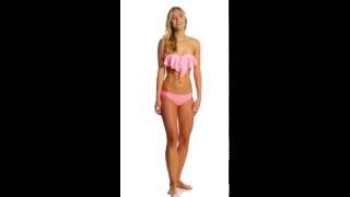 ONeill Swimwear Jessa Ruffle Bandeau Bikini Top  SwimOutletcom [upl. by Dabney]