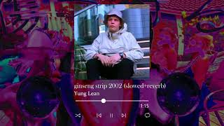 ginseng strip 2002 bitches come and go brah  yung lean  slowed  reverb [upl. by Gnart]