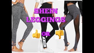 Shein Leggings TryOn Haul  Review [upl. by Allistir]