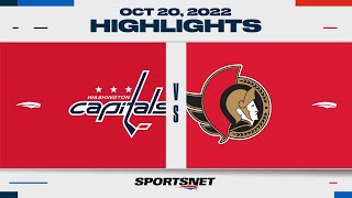 NHL Highlights  Capitals vs Senators  October 20 2022 [upl. by Neu70]