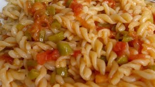 SEBZELİ SOSLU MAKARNA TARİFİ pasta with vegetables [upl. by Yleoj992]