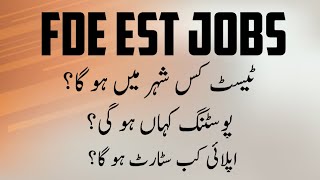 FDE EST Jobs Full Information September 2024 [upl. by Hastie936]