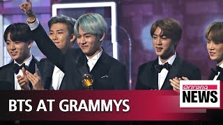 BTS present award at 61st Grammy Awards ceremony [upl. by Gelhar530]