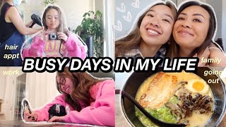 BUSY DAYS IN MY LIFE VLOG  hair appt going out family stuff [upl. by Liahus]