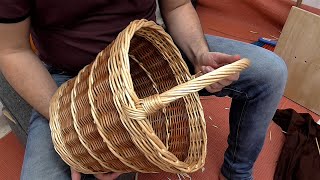 Willow Basket Weaving  Beginners Course  Part 8 The Handle [upl. by Hyozo]