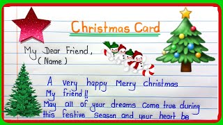 Christmas card writing2024christmas wisheschristmas letter writingchristmas greeting card writing [upl. by Happ]