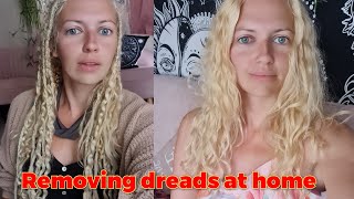 How to remove synthetic dreadlocks at home  Sammy Jayne [upl. by Grange163]