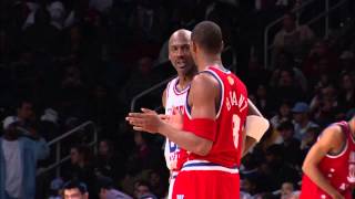 Kobe Bryant and Michael Jordan Trash Talking at 2003 AllStar Game [upl. by Earahs]