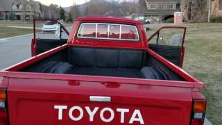 1981 Toyota hilux Diesel 22L Start and walk around [upl. by Klos]